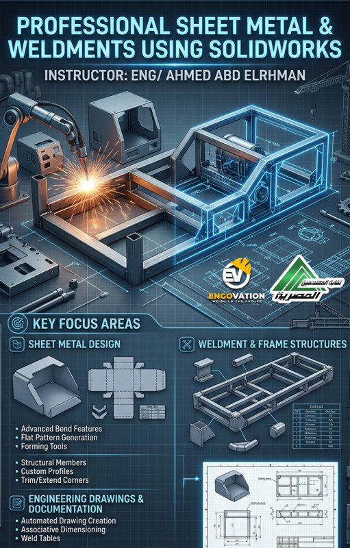 Professional Sheet Metal & Weldments using SolidWorks